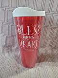 Tervis Red "Bless Your Heart" Tumbler