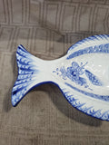 Portuguese Pottery Blue and White Fish Trinket Dish