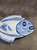 Portuguese Pottery Blue and White Fish Trinket Dish