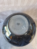 Eight Mood Black Glass Round Base Flared Rim Vase