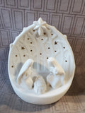 Ceramic Light Up Nativity Scene UNTESTED