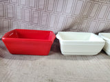 Lot of 4 Miniature Ceramic Loaf Pans