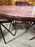 Samsonite Round Folding Card Table with 4 Folding Chairs