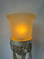 Gilded Heavyweight Resin Monkey Hurricane Lamp (WORKS)