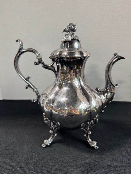 (B) Reed & Barton MCM Vintage Winthrop Silver Plate Teapot