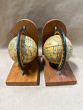 Wooden Rotating Globe Bookends