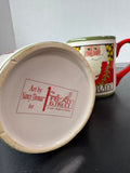 Pair of Nancy Thomas Celebrate Santa Coffee Mugs (A)