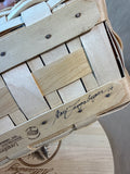 Williamsburg 2007 Basket Fest Longaberger Basket With Charms - Signed