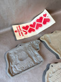 Hartstone And Brown Bag Cookie Molds - 3 Pieces