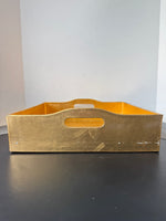 Gold Enamel Wooden Decorative Tray