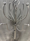 Victorian Style Heavyweight Wrought Iron Scroll Coat Rack