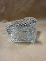 Santa’s Sleighs Glass Candy Dish