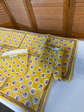 Yellow Floral Williams Sonoma Placemats And Oven Mitts - 6 Pieces
