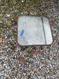 Small Metal Outdoor Table w/Glass Top