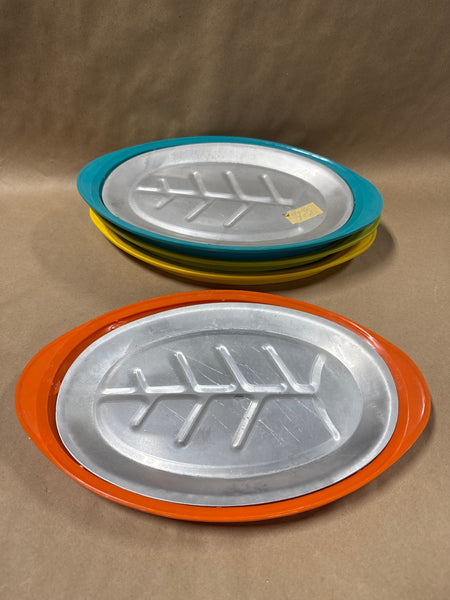 Set Of 4 Colored Steak Serving Trays