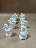 Ceramic Christmas Angel Place Card Holders With Box — Set Of 6