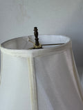 Blue & White Ceramic Candlestick Table Lamp (WORKS)