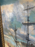 18th Century Ship/Maritime Oil Painting by Joe Hunt; Signed