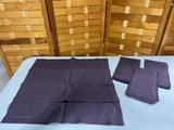 Set of 4 Pottery Barn Deep Purple Cloth Napkins, 20"x20"