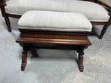 Settee and Footstool with Storage
