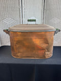 Copper & Tin Vintage Lidded Boiler Wash Tub