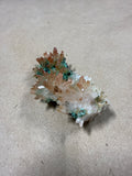 (S) Quartz Cluster Coated With Malachite