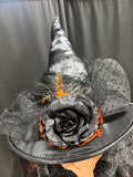 (A) 5.5FT Broomstick Boulevard Pumpkin Halloween Witch