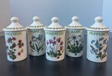 5-Piece Portmeirion Garden Botanic Lidded Spice Jar Set