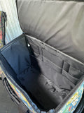 Rolling Tapestry Sewing Machine Trolley Bag with Hanging Accessory Bag