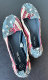 Pair of Cherokee Americana Tom’s Style Canvas Shoes GIRLS SIZE 13