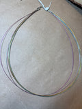 Multi Color Wire Choker with Sterling Clasp
