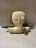 Folk Art Primitive Handmade Cloth Head