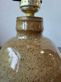 Brown Speckled Pottery Lamp (WORKS)