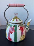 MacKenzie Childs Garden Gala Floral Tea Kettle