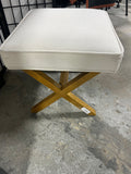 Off White/Ecru Ottoman/Footstool, by Fujian Kingwell Furniture Co. Ltd.