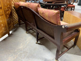 Cane Sofa on Casters with Cushions