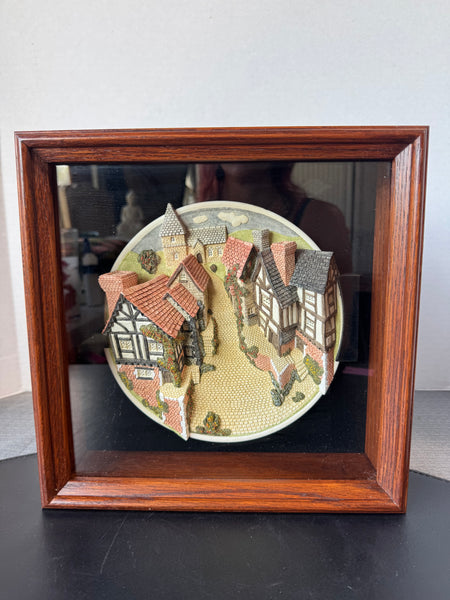(B) David Winter City Street Plate Shadow Box
