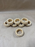 Set Of 8 Straw Grass Napkin Rings
