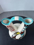 Native American Hand Painted Pottery Wedding Vase