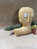 Folk Art Primitive Handmade Cloth Head
