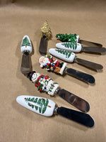 Lot Of Holiday Cheese Spreaders — 8 Spreaders
