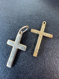 Pair of Small Gold Tone Cross Pendants