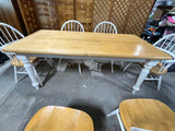 Two Tone Kitchen Dining Table with (6) Chairs***HEAVY ITEM***READ DETAILS ON PICK UP POLICY***