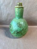 Green Floral Vase With Lid