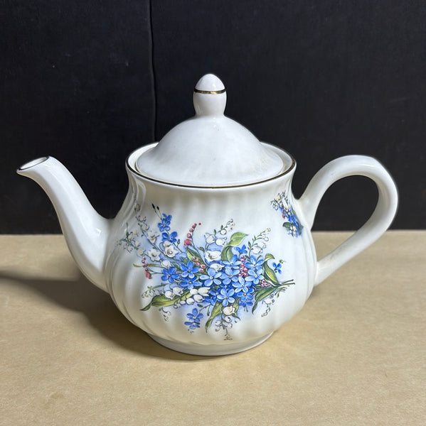 Vintage Arthur Wood & Son Staffordshire England Floral Teapot #6095