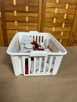 Christmas Ornament Lot, Red and White Tones