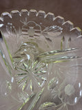 Pair Of Yellow Depression Glass Floral Bowls