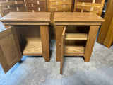 Oak Cupboard End Tables/Nightstands, Set of 2/Pair