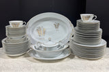 61-Piece Fukagawa Arita Japan Gilt Bamboo China Set