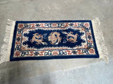 AS IS***Chinese Dragon Rug, 65"x28"***Read Description***